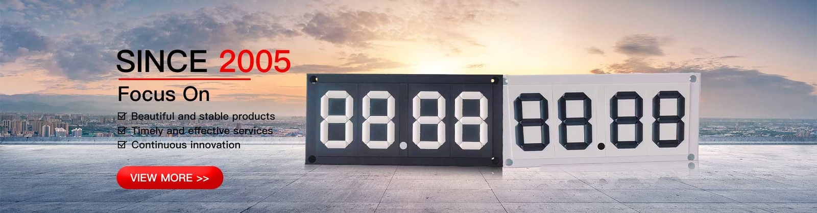 kualitas Tanda Harga Gas LED Luar Ruangan pabrik