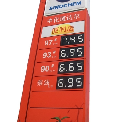 Translucent 88.88 Gas Station Digital Price Signs LED Price Board